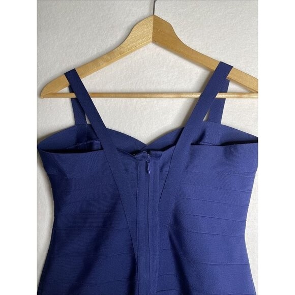 Ribbed Tank Top Dress Size XLarge Blue Polyester Spandex Blend Comfortable Slim - Picture 4 of 6